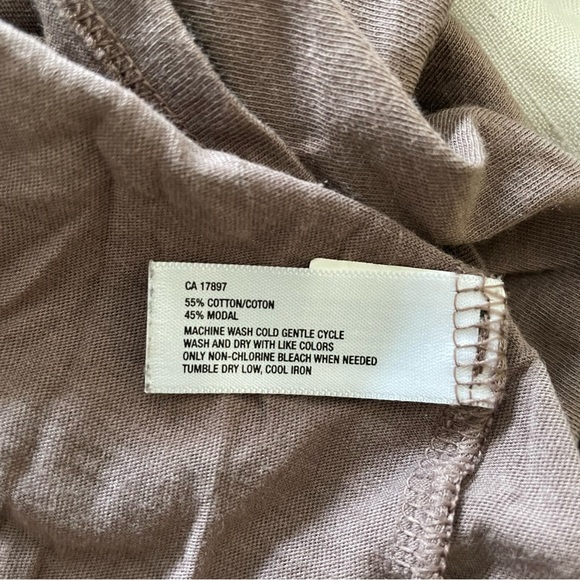 Gap Light Brown Gathered Tank Top scallop hem size L - Picture 7 of 7